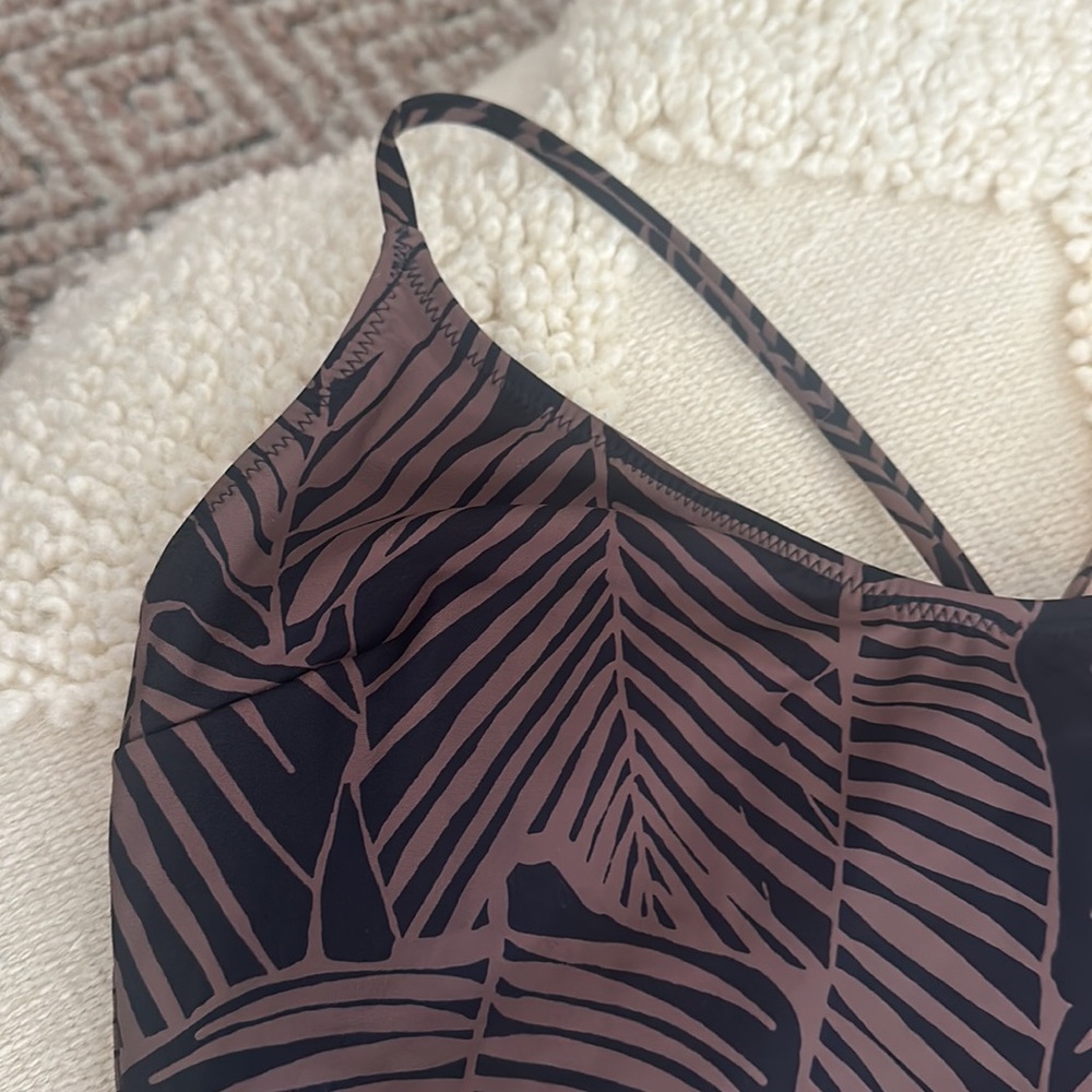 Vuori Black and Brown Palm One Piece Swimsuit - Picture 7 of 10